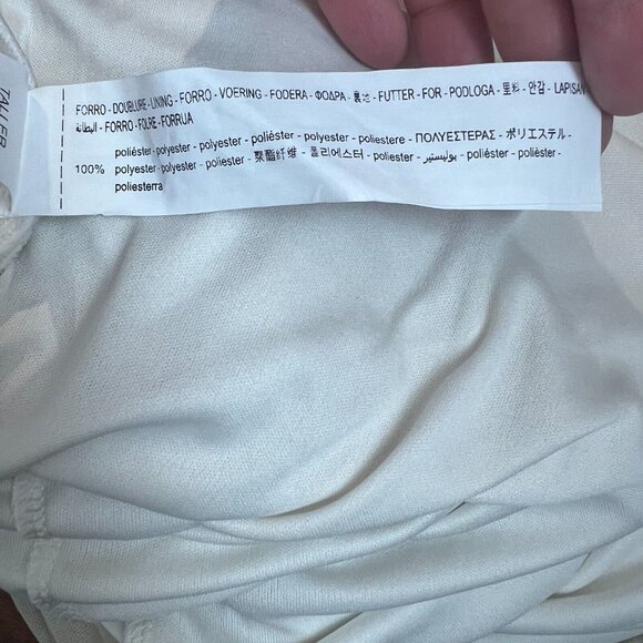 Zara Maxi Dress Womens XS Cream Gray Ruched One Shoulder Long‎ Sleeve Mesh Y2K - Picture 11 of 15